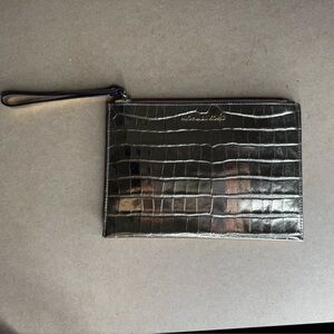 Michael Kors Gold Croc-Embossed Wristlet